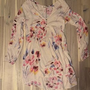Billabong Floral Long Sleeve Dress